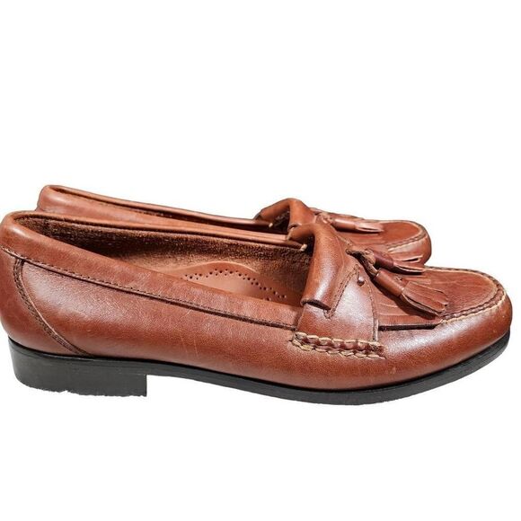 Johnston And Murphy Men's Brown Leather Tassel Loafer Dress Shoes Size 1… - Picture 3 of 10